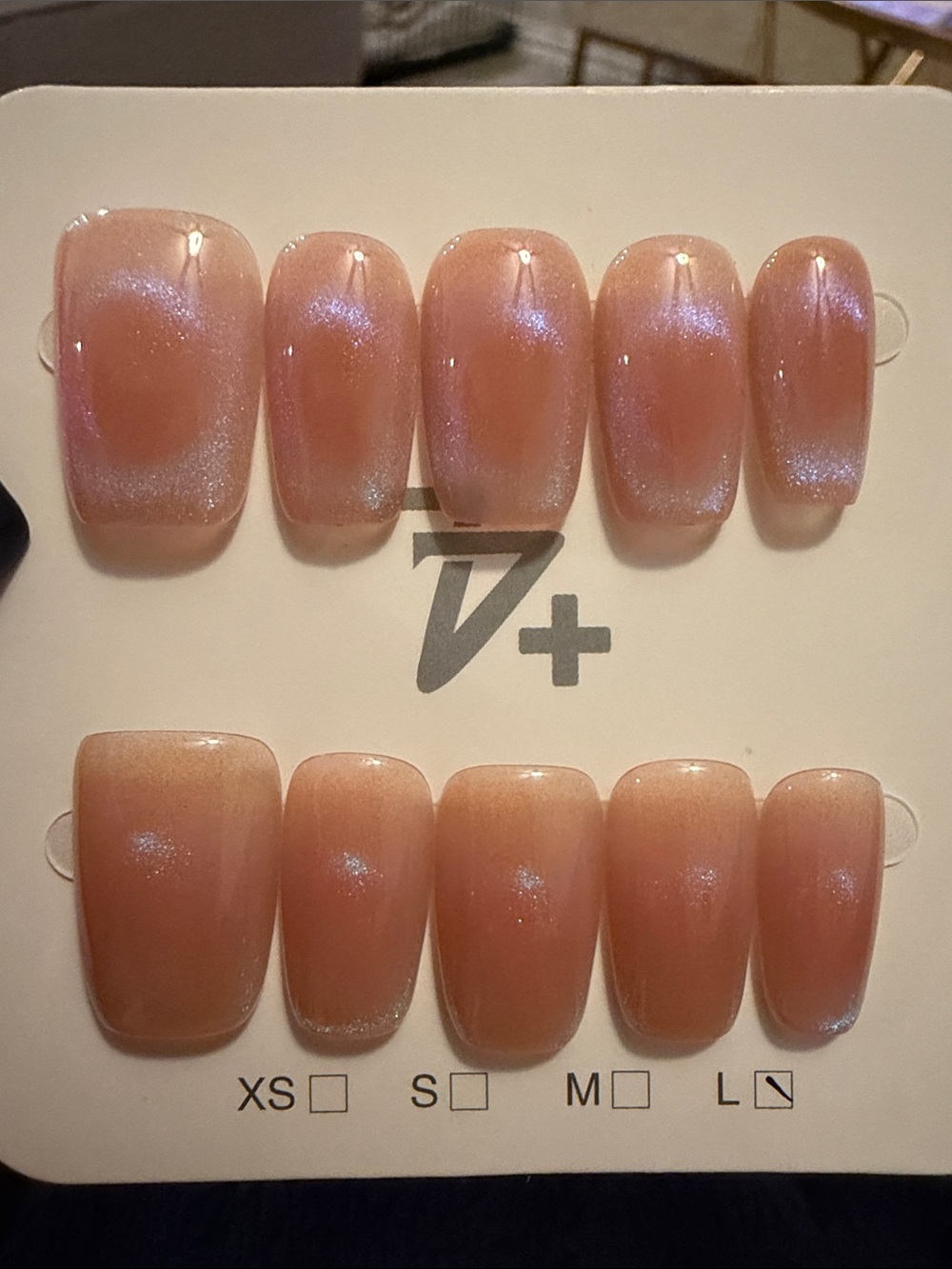 Cateye Nude handmade acrylic Press-On Nail Set